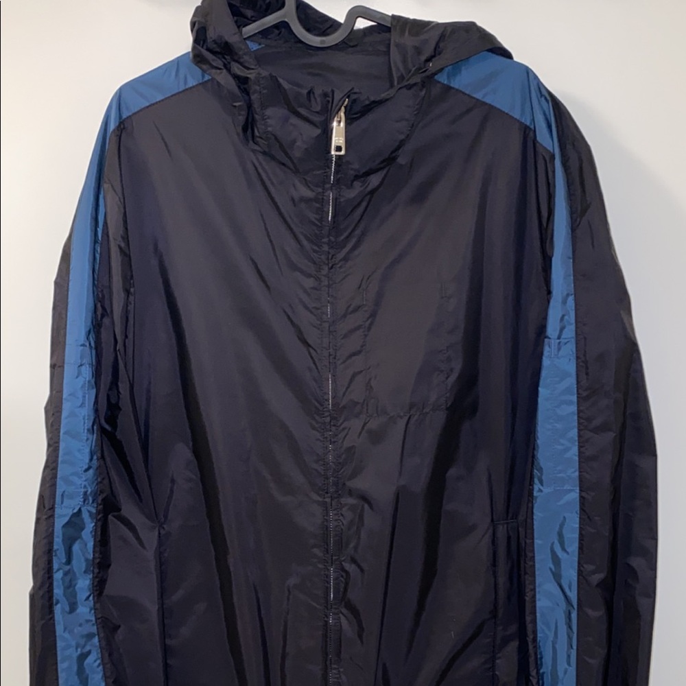 Pravda Men’s Black W/ Blue Strip Nylon Jacket